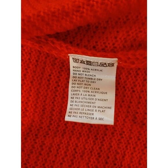 Truly madly deeply  balloon sleeve Cardigan Sweater Sm Orange Boho Cottage Core - Picture 9 of 9